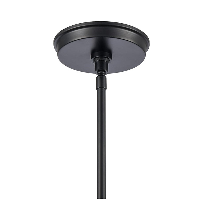 Atlas Lighting Trustle 7'' Wide 1Lt Mini Pendant, Matte Black/Clear