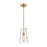 Atlas Lighting Trustle 7'' Wide 1Lt Mini Pendant, Satin Brass/Clear