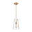 Atlas Lighting Trustle 7'' Wide 1Lt Mini Pendant, Satin Brass/Clear
