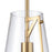 Atlas Lighting Trustle 7'' Wide 1Lt Mini Pendant, Satin Brass/Clear