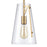 Atlas Lighting Trustle 7'' Wide 1Lt Mini Pendant, Satin Brass/Clear