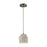 Atlas Lighting Urban Form 5''W 1Lt Mini Pendant, Black Nickel/Gray