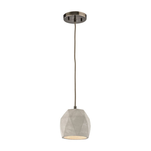 Atlas Lighting Urban Form 5''W 1Lt Mini Pendant, Black Nickel/Gray