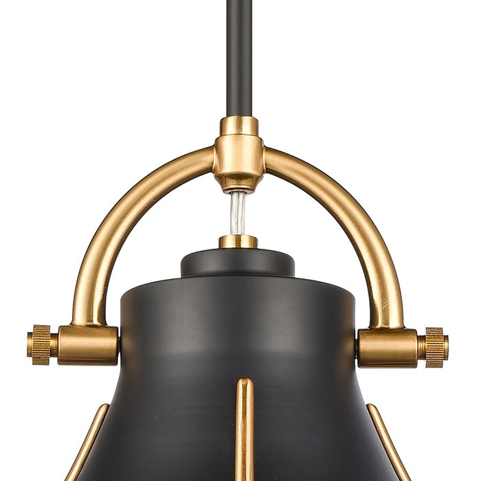 Atlas Lighting Urbanite 9'' Wide 1Lt Mini Pendant, Matte Black