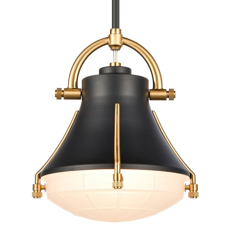 Atlas Lighting Urbanite 9'' Wide 1Lt Mini Pendant, Matte Black