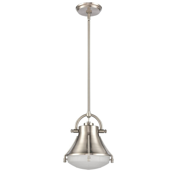 Atlas Lighting Urbanite 9'' Wide 1Lt Mini Pendant, Satin Nickel