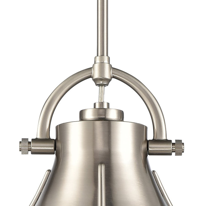 Atlas Lighting Urbanite 9'' Wide 1Lt Mini Pendant, Satin Nickel