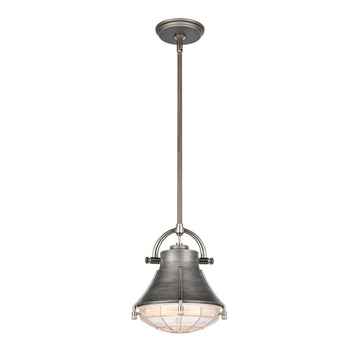 Atlas Lighting Urbanite 9'' Wide 1Lt Mini Pendant, Zinc/Clear