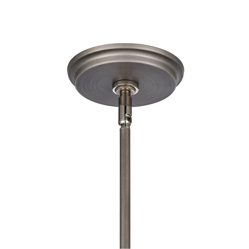 Atlas Lighting Urbanite 9in 1-Light Mini Pendant | Industrial Weathered Zinc and Clear Glass | Kitchen Island & Dining Room | Model CL11702-SV