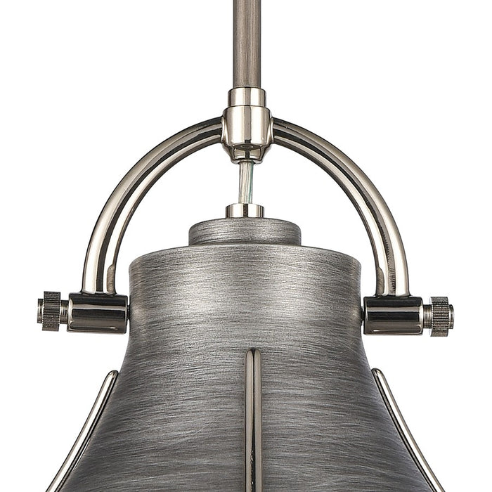Atlas Lighting Urbanite 9'' Wide 1Lt Mini Pendant, Zinc/Clear