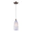 Atlas Lighting Verona 5'' Wide 1Lt Pendant, Nickel/Snow White Glass