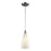 Atlas Lighting Vesta 5'' Wide 1Lt Pendant, Satin Nickel/White Glass