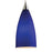 Atlas Lighting Vesta 5'' Wide 1Lt Pendant, Satin Nickel/Blue Glass