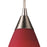 Atlas Lighting Vesta 5''W 1Lt Pendant, Nickel/Cardinal Red Glass