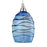 Atlas Lighting Vines 5'' Wide 1Lt Pendant, Satin Nickel/Blue Glass