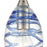 Atlas Lighting Vines 5'' Wide 1Lt Pendant, Satin Nickel/Blue/Clear