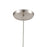 Atlas Lighting Vines 5'' Wide 1Lt Pendant, Satin Nickel/Blue/Clear
