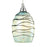 Atlas Lighting Vines 5'' Wide 1Lt Pendant, Satin Nickel/Mint Glass