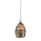 Atlas Lighting Vines 5'' Wide 1Lt Pendant, Nickel/Tan Glass/Amber