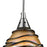 Atlas Lighting Vines 5'' Wide 1Lt Pendant, Nickel/Tan Glass/Amber