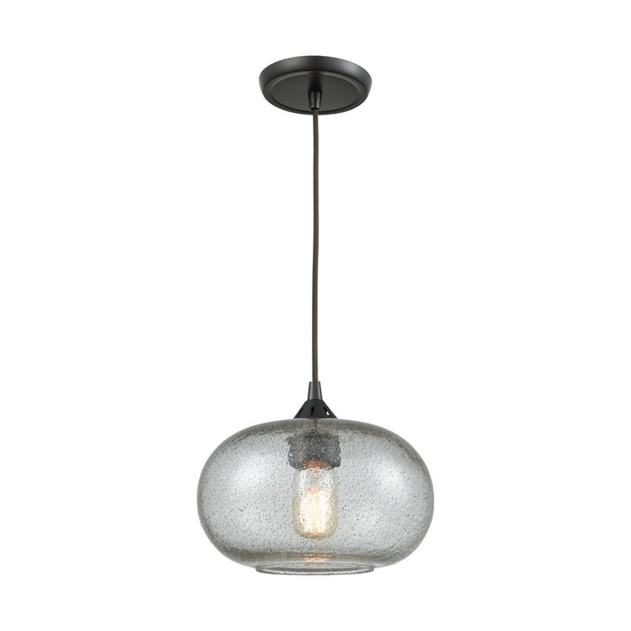 Atlas Lighting Volace 10'' Wide 1Lt Pendant, Oil Rubbed Bronze/Gray