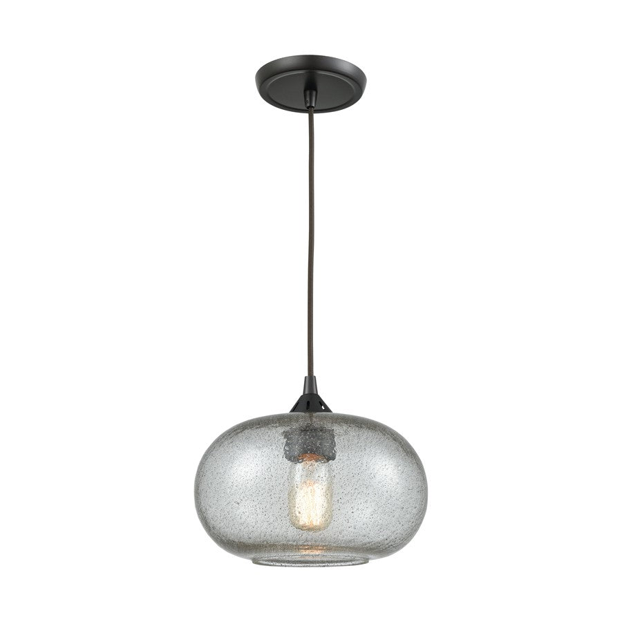 Atlas Lighting Volace 10'' Wide 1Lt Pendant, Oil Rubbed Bronze/Gray