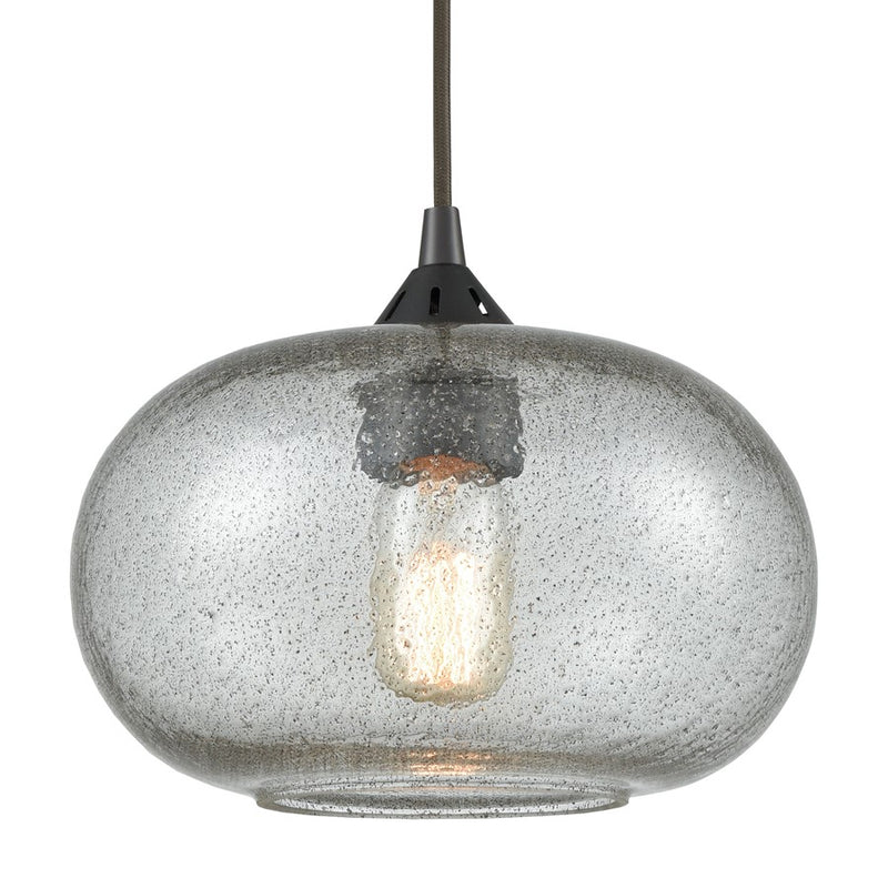 Atlas Lighting Volace 10'' Wide 1Lt Pendant, Oil Rubbed Bronze/Gray