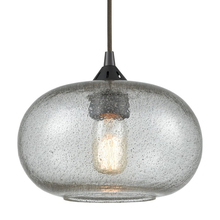 Atlas Lighting Volace 10'' Wide 1Lt Pendant, Oil Rubbed Bronze/Gray