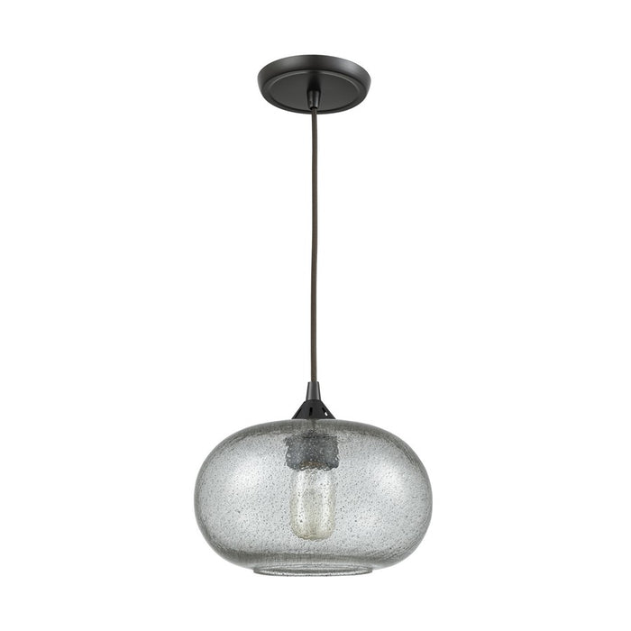 Atlas Lighting Volace 10'' Wide 1Lt Pendant, Oil Rubbed Bronze/Gray