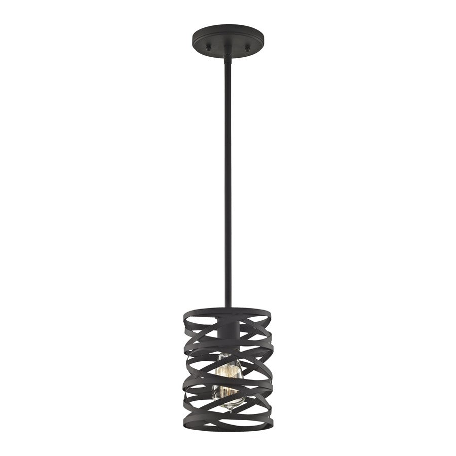Atlas Lighting Vorticy 6'' Wide 1Lt Mini Pendant, Oil Rubbed Bronze
