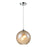 Atlas Lighting Watersphere 10'' Wide 1Lt Pendant, Chrome/Amber