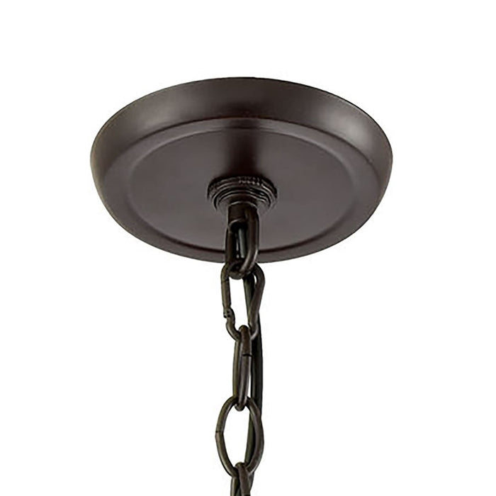 Atlas Lighting Weaverton 8'' Wide 1Lt Mini Pendant, Bronze/Natural
