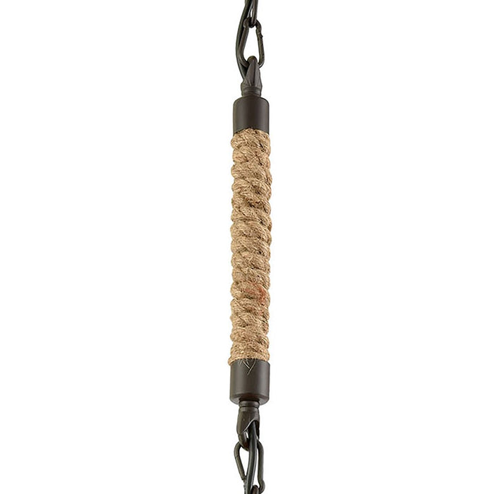 Atlas Lighting Weaverton 8'' Wide 1Lt Mini Pendant, Bronze/Natural