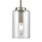 Atlas Lighting West End 4.75'' Wide 1Lt Mini Pendant, Nickel/Clear