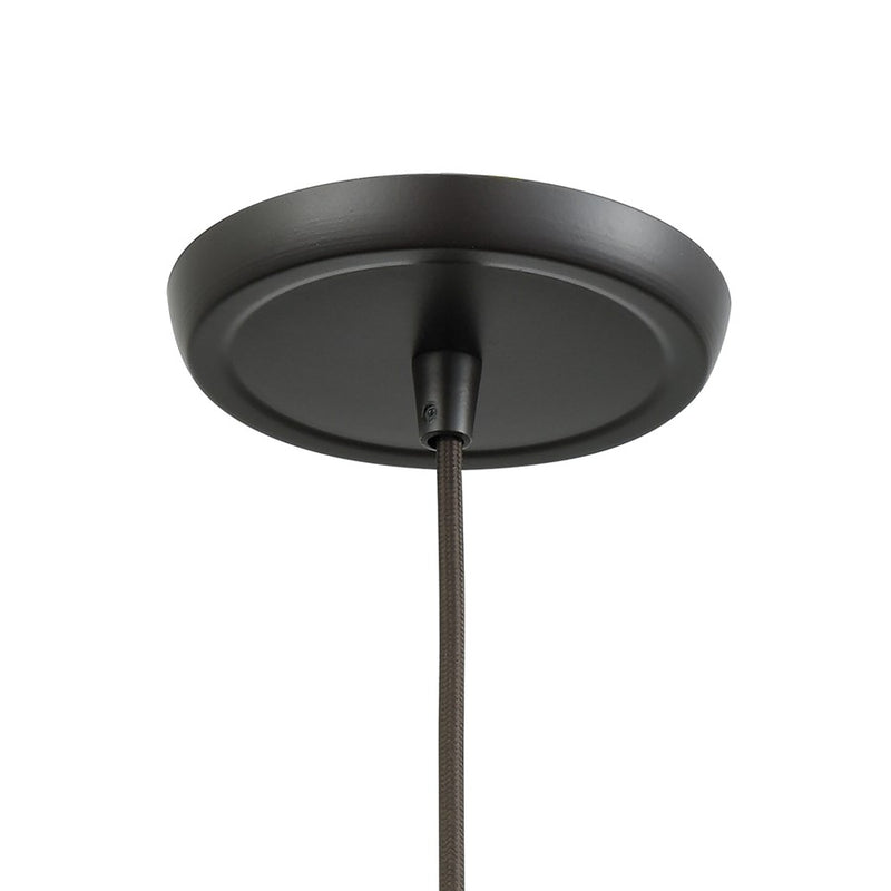 Atlas Lighting Whisp 6'' Wide 1Lt Mini Pendant, Bronze/Beige/White