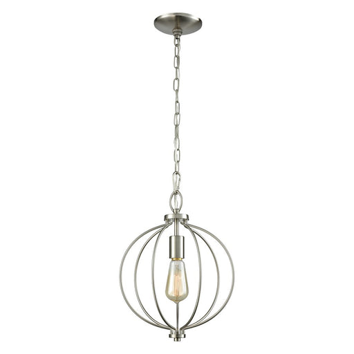 Atlas Lighting Williamsport 11'' Wide 1Lt Mini Pendant, Nickel