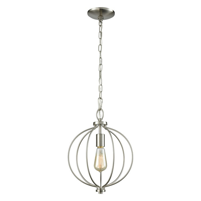 Atlas Lighting Williamsport 11'' Wide 1Lt Mini Pendant, Nickel