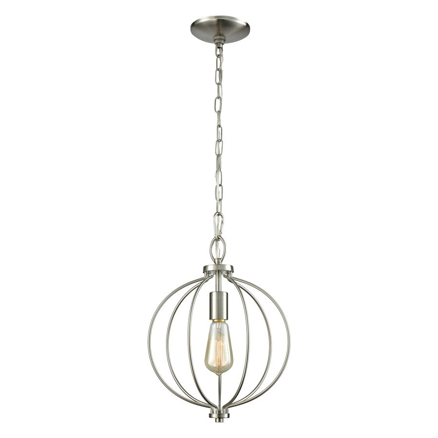Atlas Lighting Williamsport 11'' Wide 1Lt Mini Pendant, Nickel