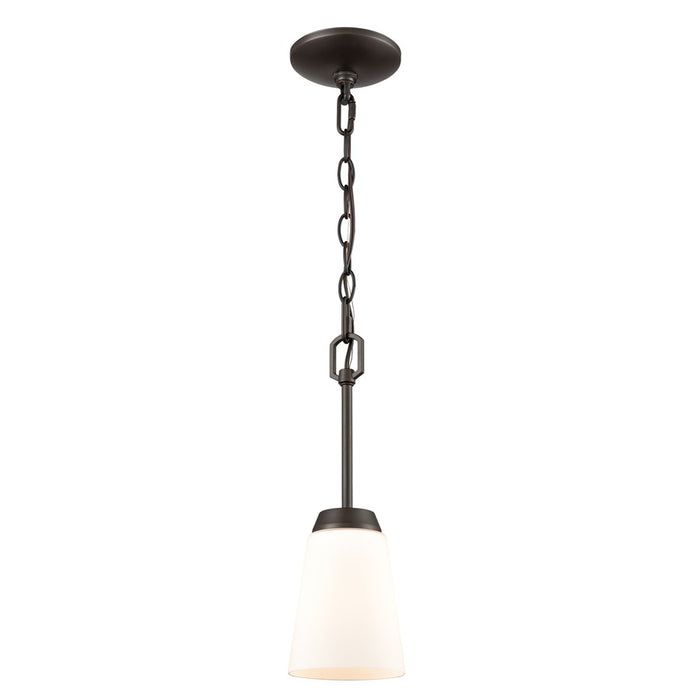 Atlas Lighting Winslow 5'' Wide 1Lt Mini Pendant, Bronze/White