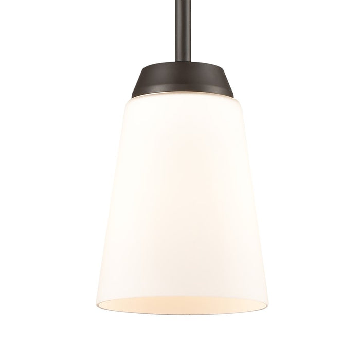 Atlas Lighting Winslow 5'' Wide 1Lt Mini Pendant, Bronze/White