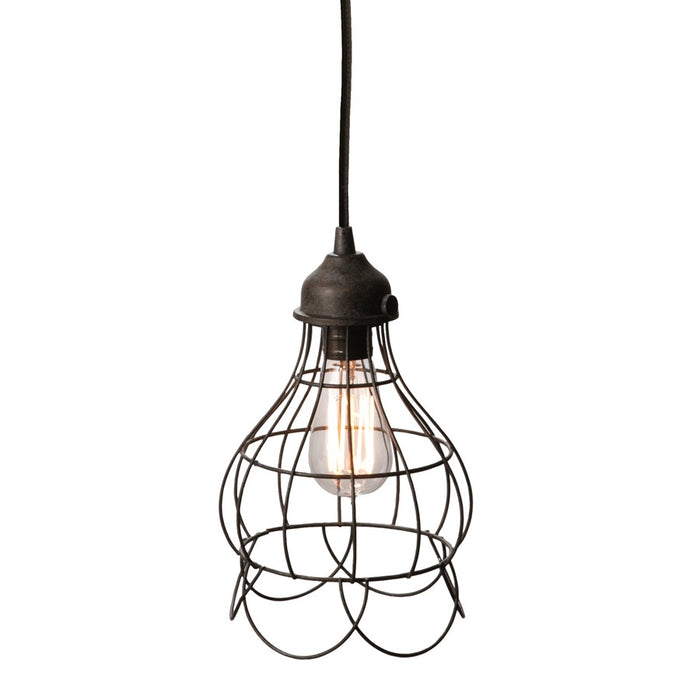 Atlas Lighting Wire 6'' Wide 1Lt Mini Pendant, Oil Rubbed Bronze