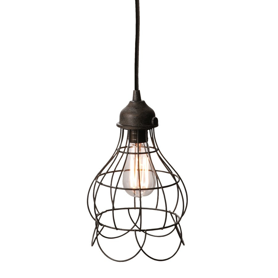 Atlas Lighting Wire 6'' Wide 1Lt Mini Pendant, Oil Rubbed Bronze