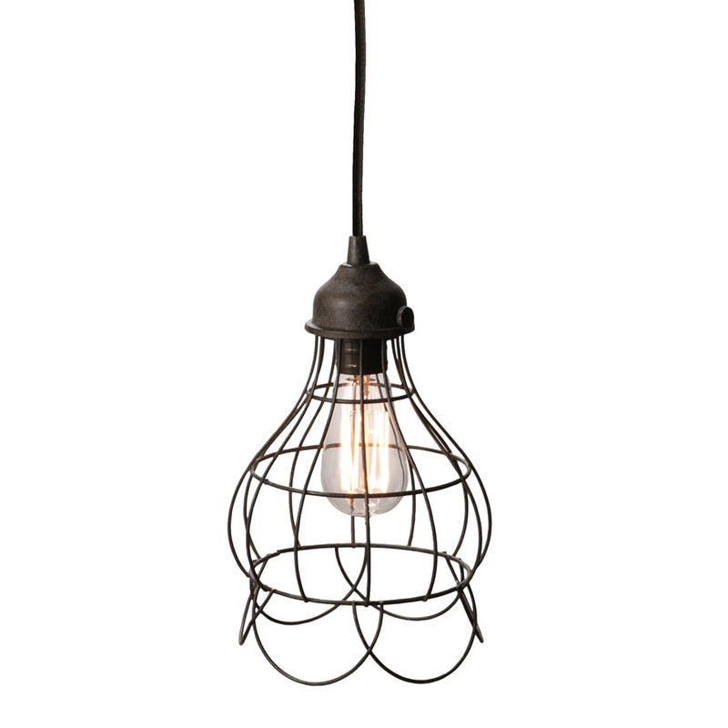 Atlas Lighting Wire 6in 1-Light Mini Pendant | Oil Rubbed Bronze Metal Lantern | Kitchen Island & Dining Room | 6 x 6 x 12 in | Model CL11721-BZ