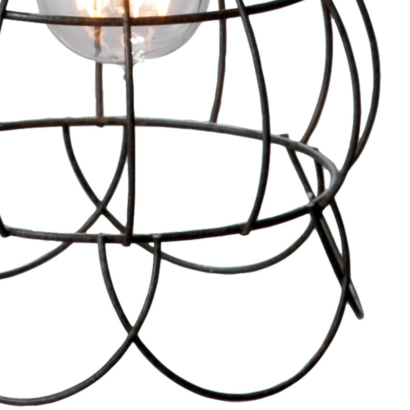 Atlas Lighting Wire 6in 1-Light Mini Pendant | Oil Rubbed Bronze Metal Lantern | Kitchen Island & Dining Room | 6 x 6 x 12 in | Model CL11721-BZ