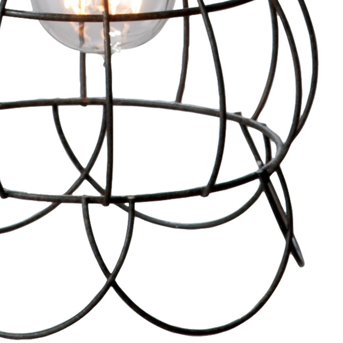 Atlas Lighting Wire 6'' Wide 1Lt Mini Pendant, Oil Rubbed Bronze