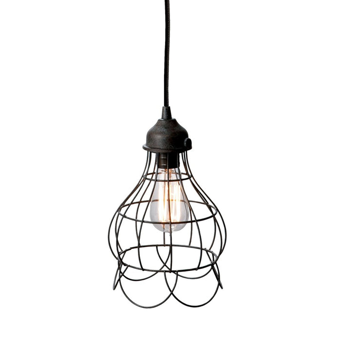 Atlas Lighting Wire 6'' Wide 1Lt Mini Pendant, Oil Rubbed Bronze