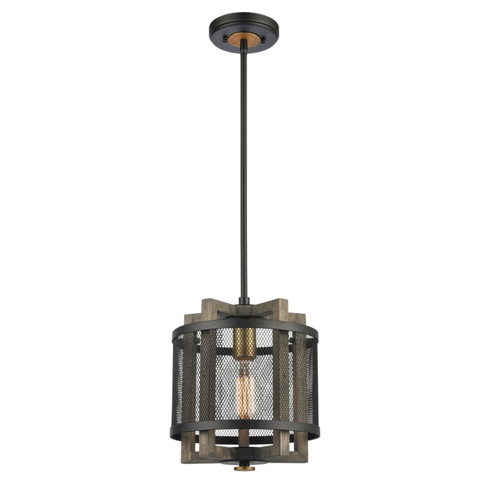 Atlas Lighting Woodbridge 10'' Wide 1Lt Mini Pendant, Matte Black