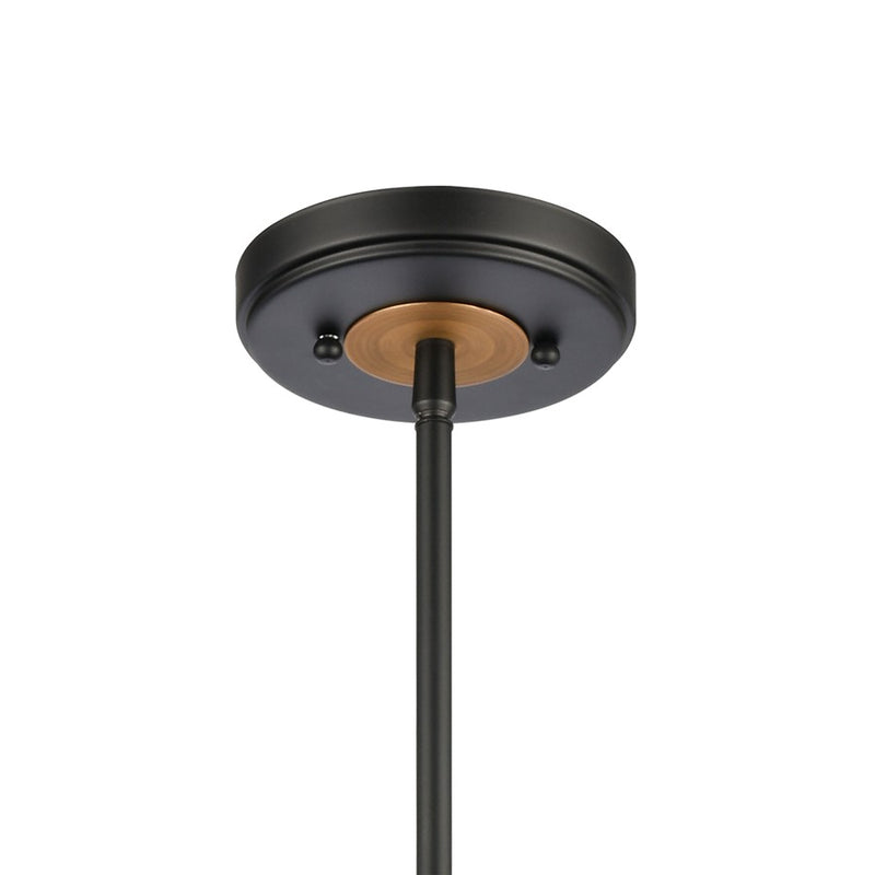 Atlas Lighting Woodbridge 10'' Wide 1Lt Mini Pendant, Matte Black