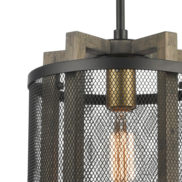 Atlas Lighting Woodbridge 10'' Wide 1Lt Mini Pendant, Matte Black