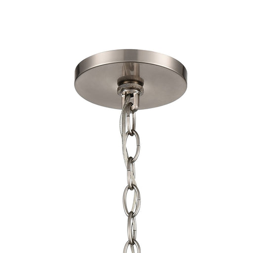 Atlas Lighting Amore 12'' Wide 1Lt Pendant, Satin Nickel/Blue